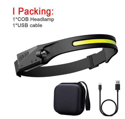 USB Rechargeable Waterproof COB LED Camping Headlamp